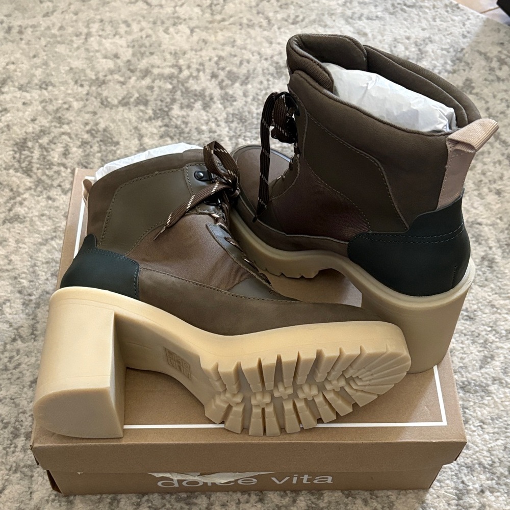 Dolce Vita Olive and Brown High-Top Sneakers - Picture 4 of 4